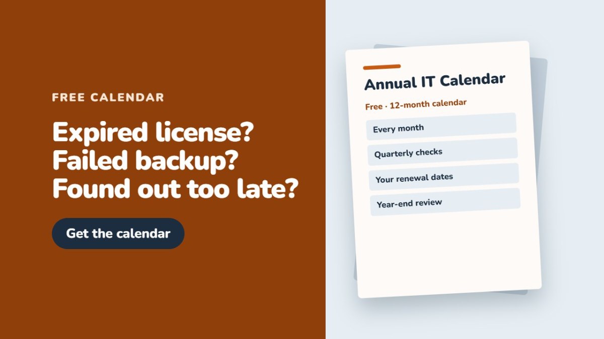 Annual IT Calendar