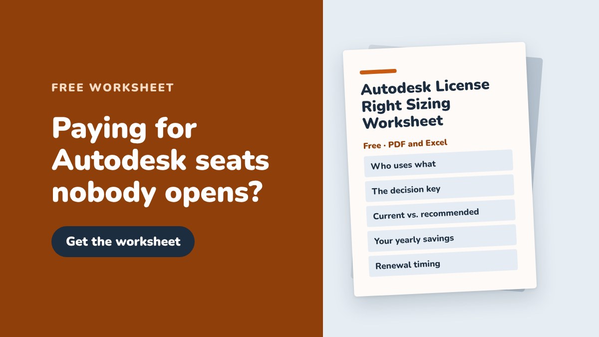 Autodesk License Right Sizing Worksheet