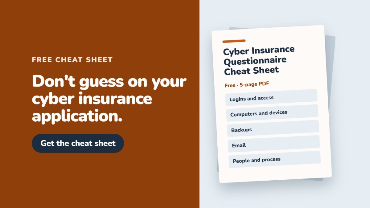 Cyber Insurance Questionnaire Cheat Sheet