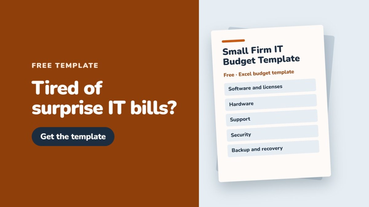 Small Firm IT Budget Template